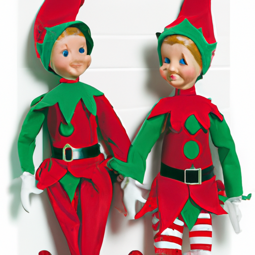 30 RED  GREEN POSABLE ELF ASSORTED SET OF 2