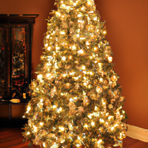 7.5 Ft Elegant Grand Fir LED Pre-Lit Artificial Christmas Tree With 2000 Warm White Micro Dot Lights
