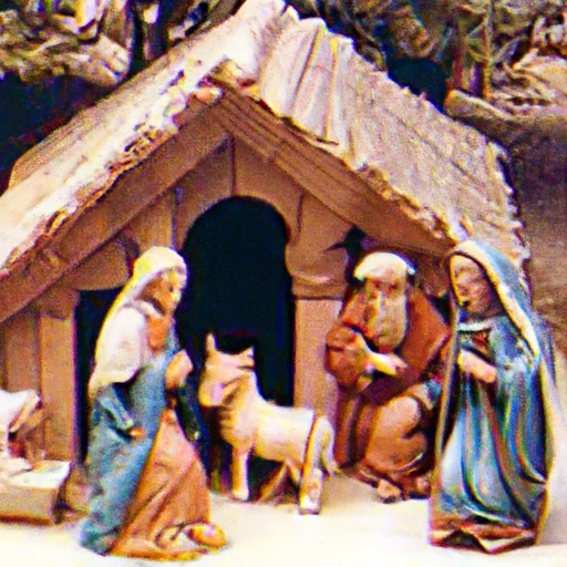 MARK ROBERTS 13 SMALL HOLY FAMILY NATIVITY IN STABLE SCENE